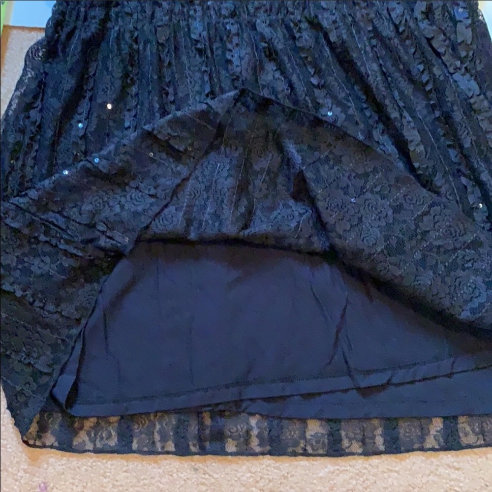 🎉 4 for $20🎉 Style and co. Black lace dress with ruffles - Picture 7 of 7